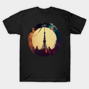 Tokyo tower abstract pop art cityscape T-Shirt